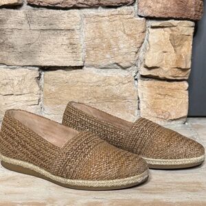 PAUL GREEN Women's Lori Espadrille Flats In Cuoio Woven Travel Vacation Casual